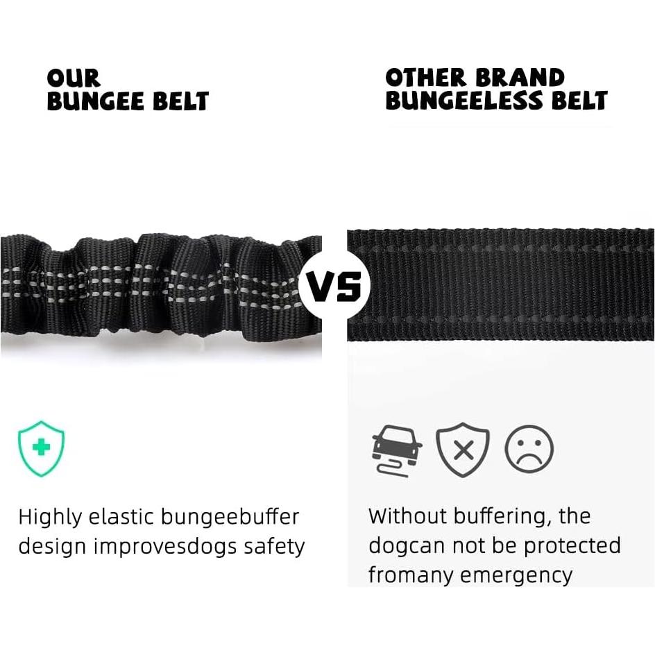 Cinturón de Seguridad Ajustable para Perros PETSPLAZA Negro