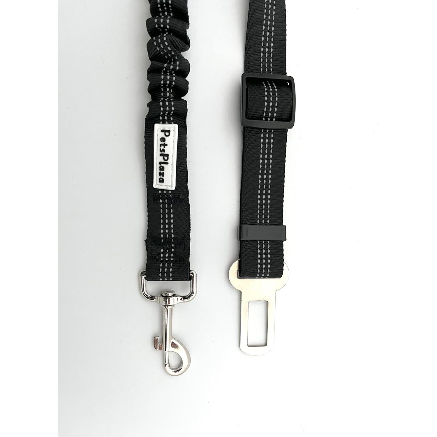 Cinturón de Seguridad Ajustable para Perros PETSPLAZA Negro