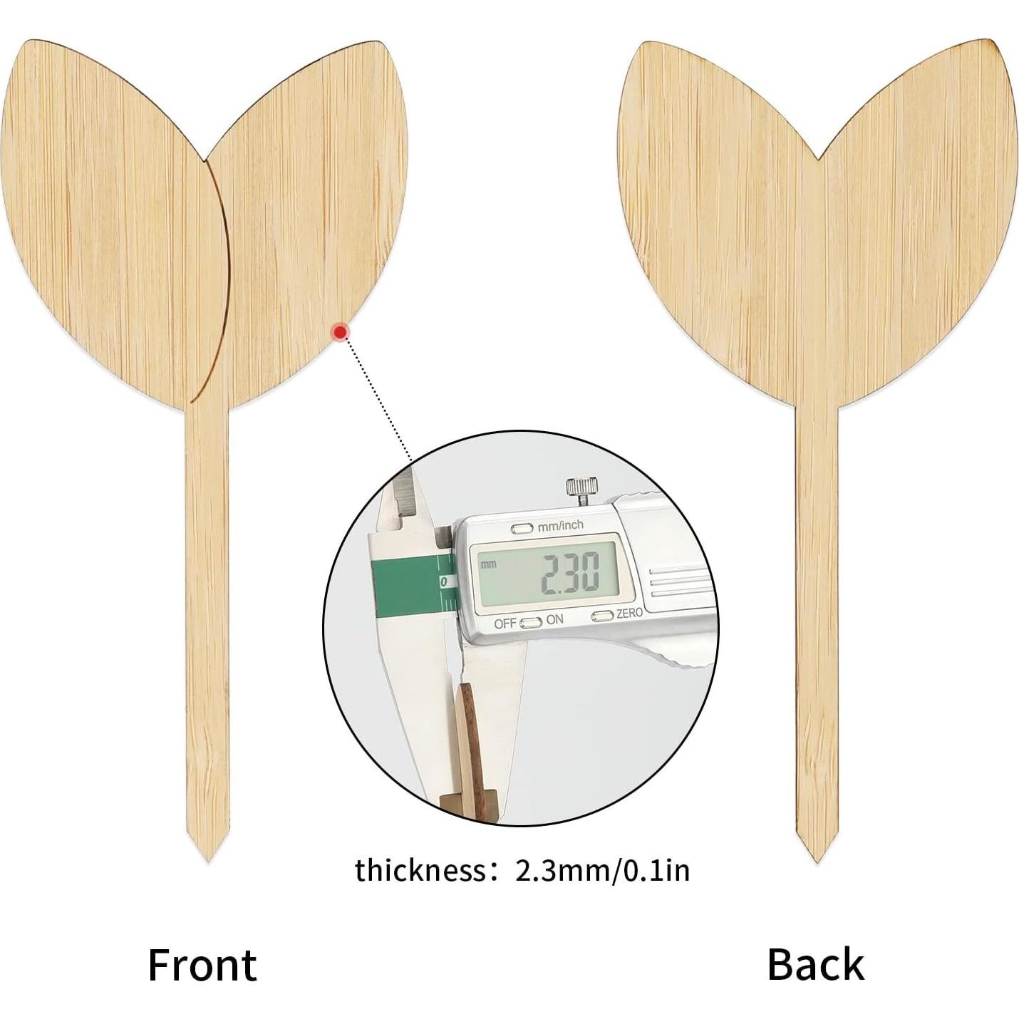 Etiquetas de Jardín de Bambú Kinglake 60 Pcs con Bolígrafo