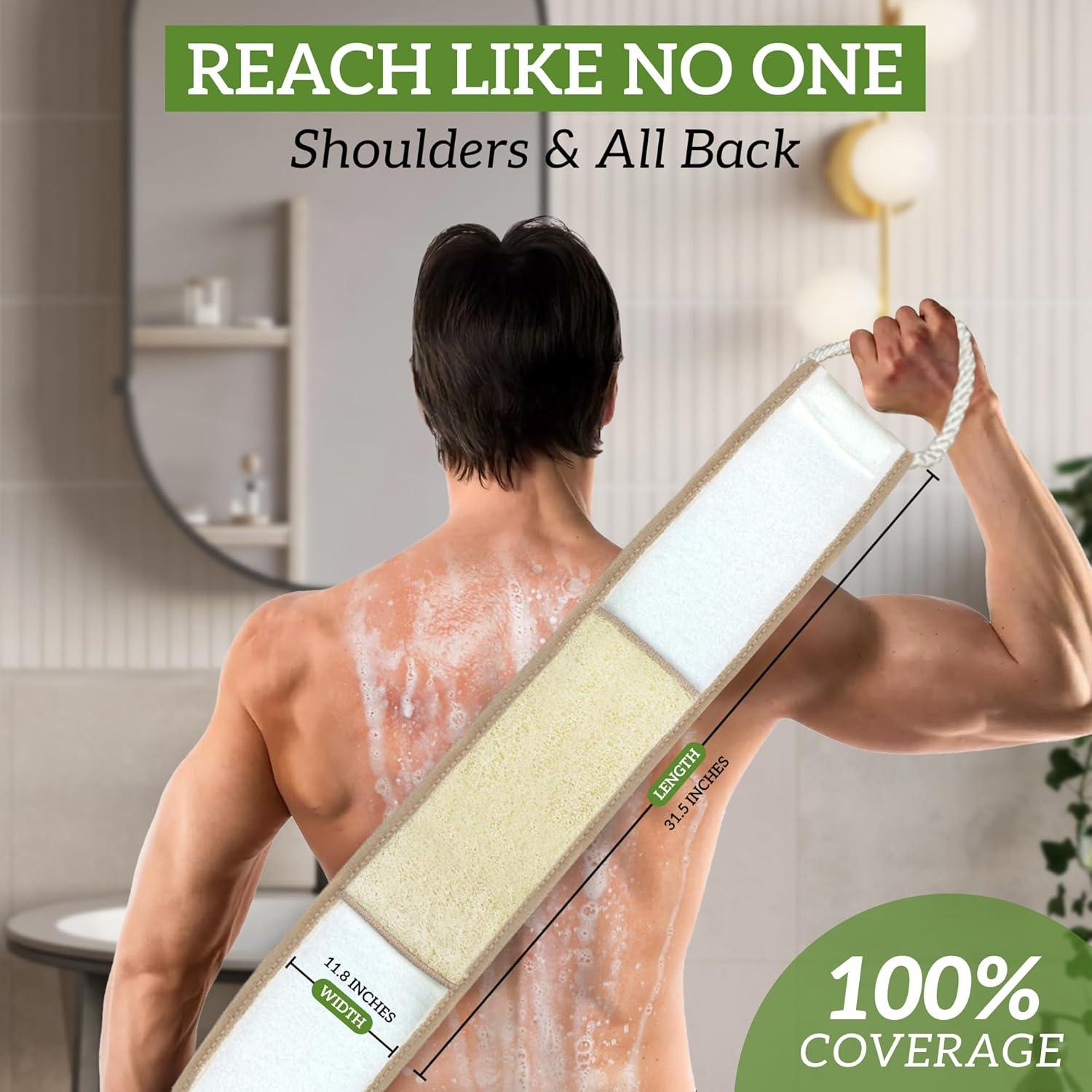 Esponja de Lufa Natural Miw Piw para Espalda 30cm - Exfoliante Biodegradable