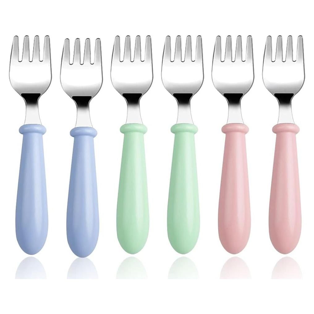 Juego de 6 Tenedores para Niños Pimoys Acero Inoxidable BPA Free