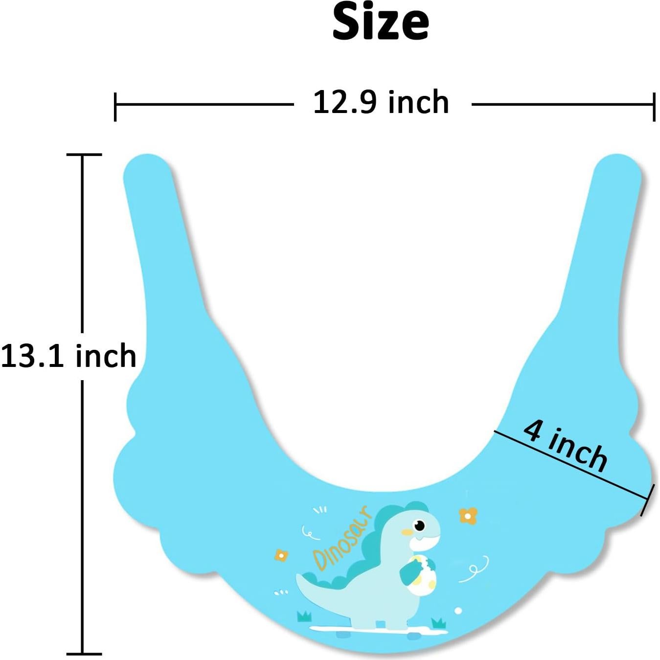 Gorro de Ducha para Bebé HOOYEE Dinosaurio Azul Ajustable