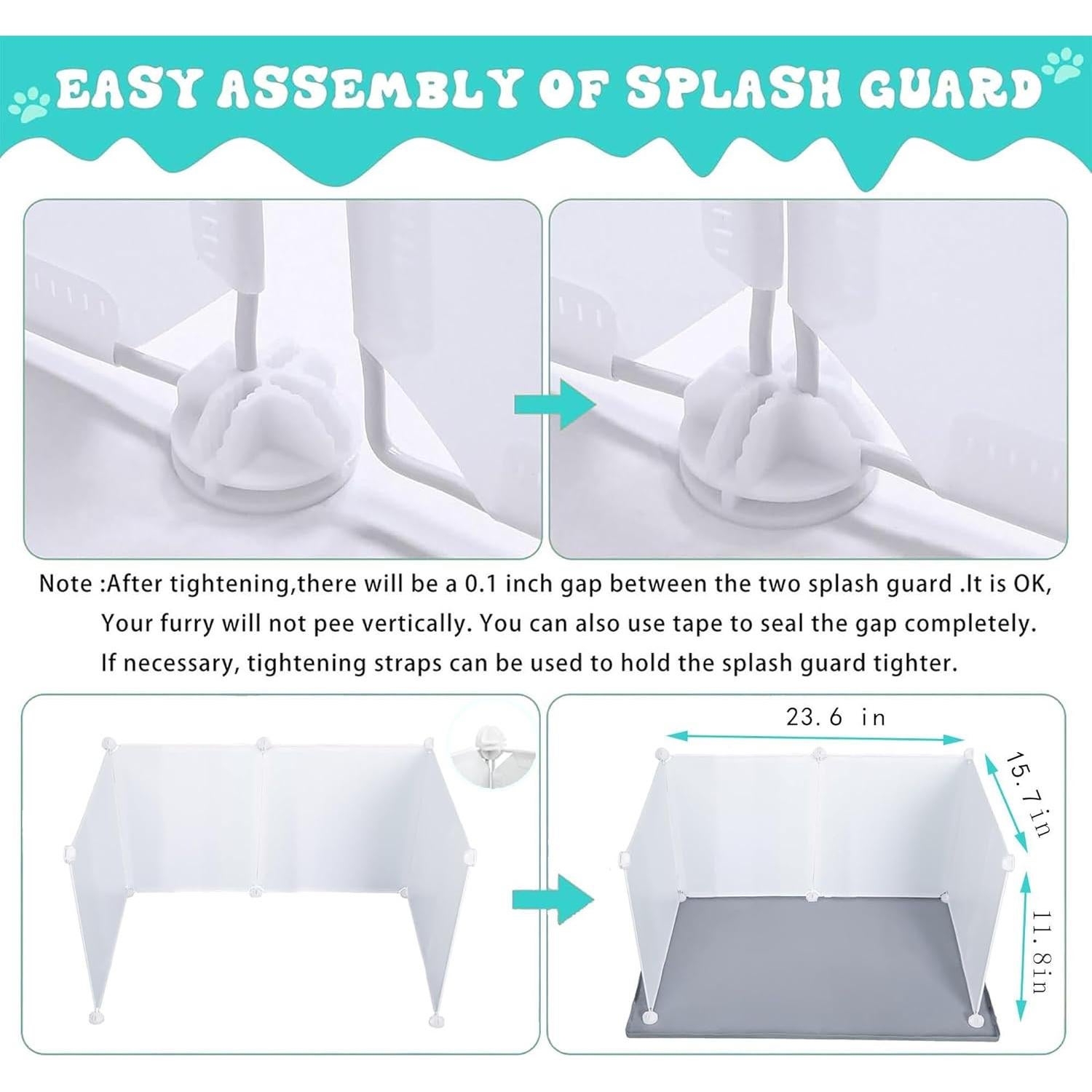 Caja de Arena para Perros Bencacawinstyle con Protector 73.66x45.72cm