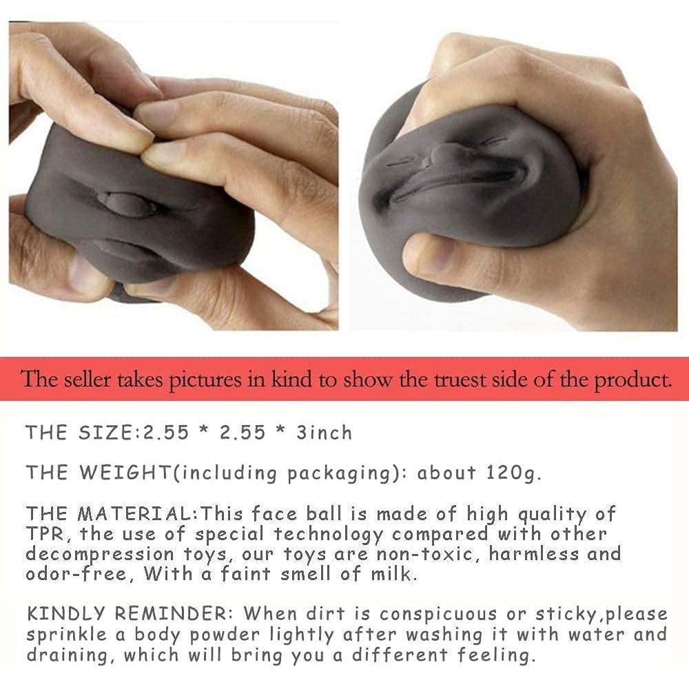 Bola de Estrés Facial Michpong - Juguete Sensorial Negro