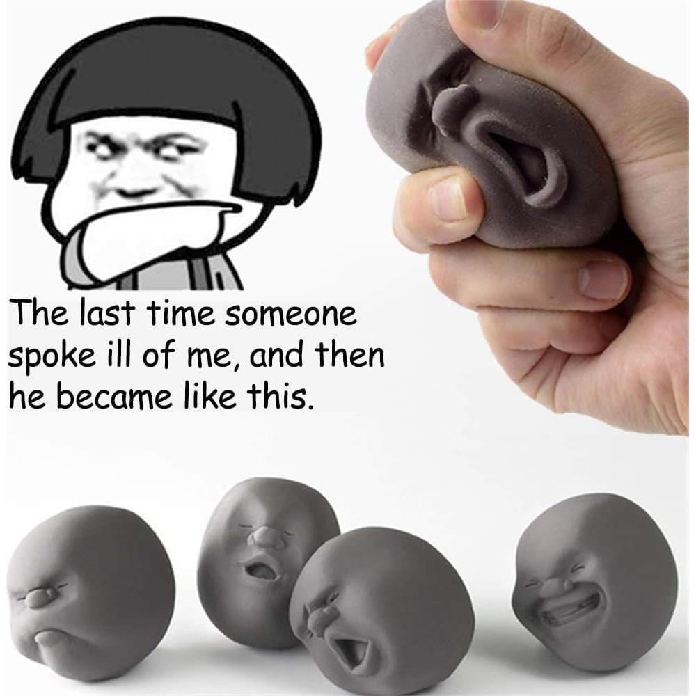 Bola de Estrés Facial Michpong - Juguete Sensorial Negro