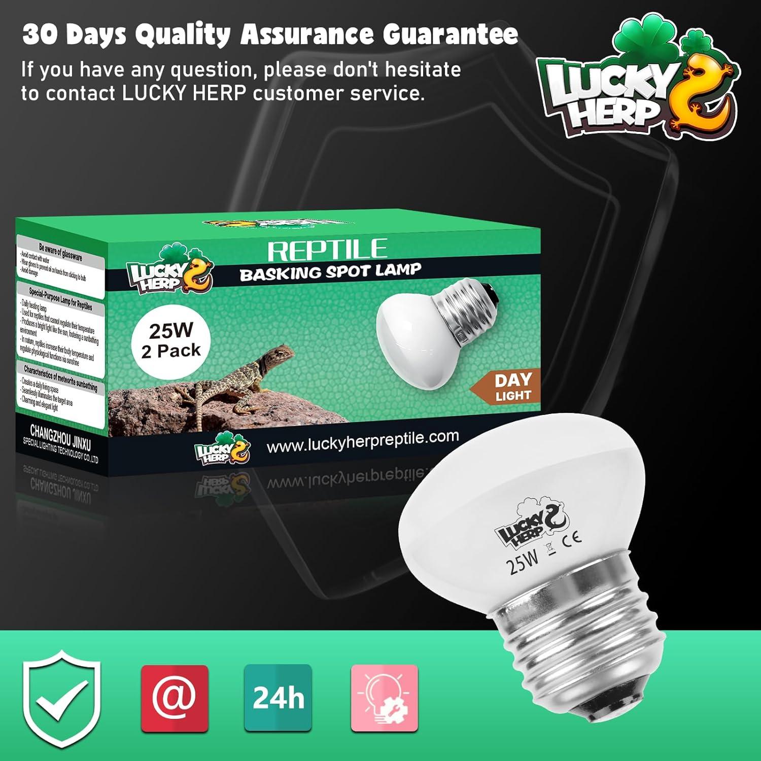 Bombillas de Calor para Reptiles LUCKY HERP 25W Paquete de 2