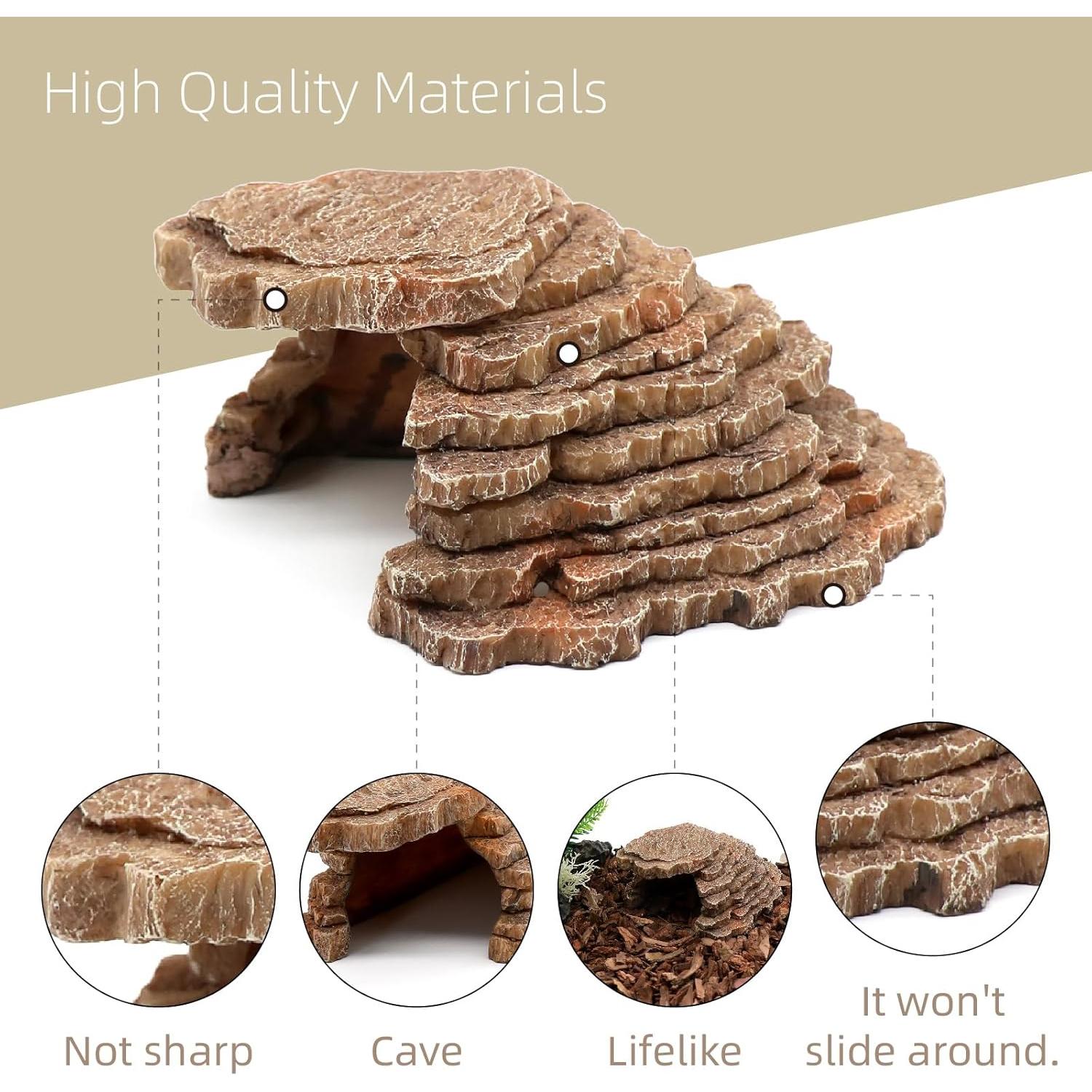 Escondite para Reptiles Relaqcc Pequeño 18.5x11.2x7.6cm