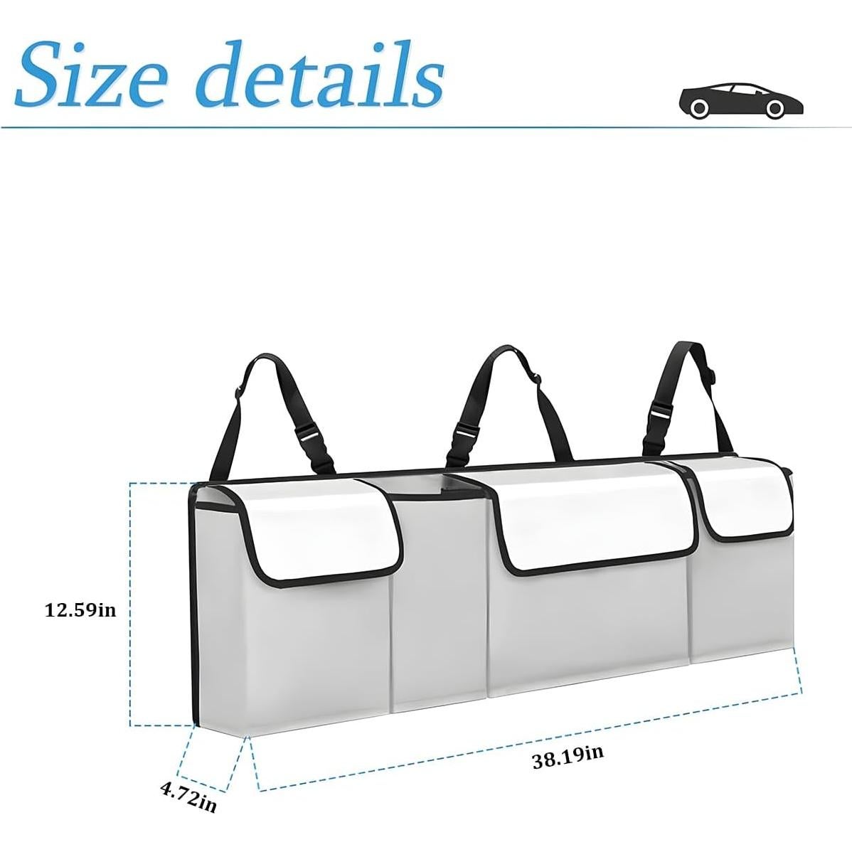 Organizador de Maletero de Coche AUCELI Beige Plegable Impermeable