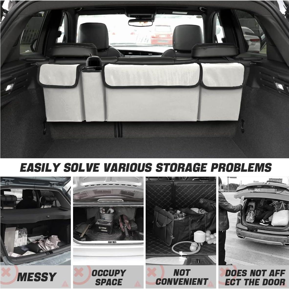 Organizador de Maletero de Coche AUCELI Beige Plegable Impermeable