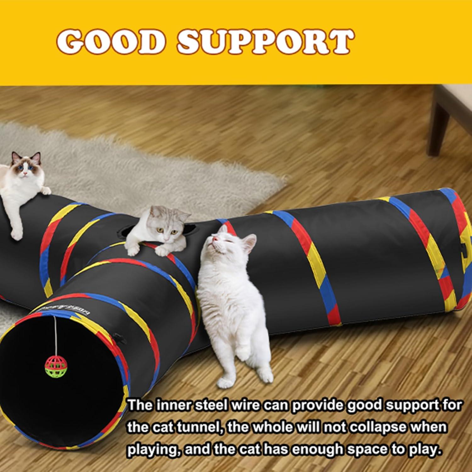 Túneles para Gatos SweetBin 3 Vías 109 cm - Duraderos y Resistentes