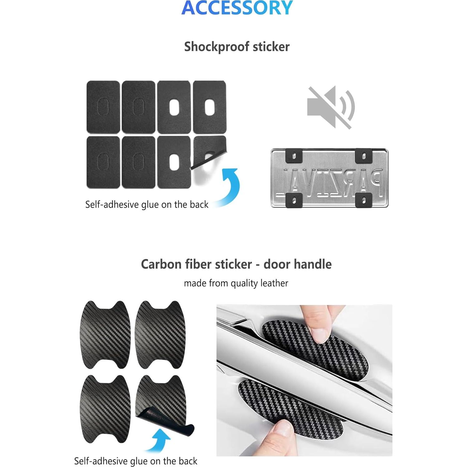 Marco de Placa de Licencia Fibra de Carbono FBJTDQ - Paquete de 2