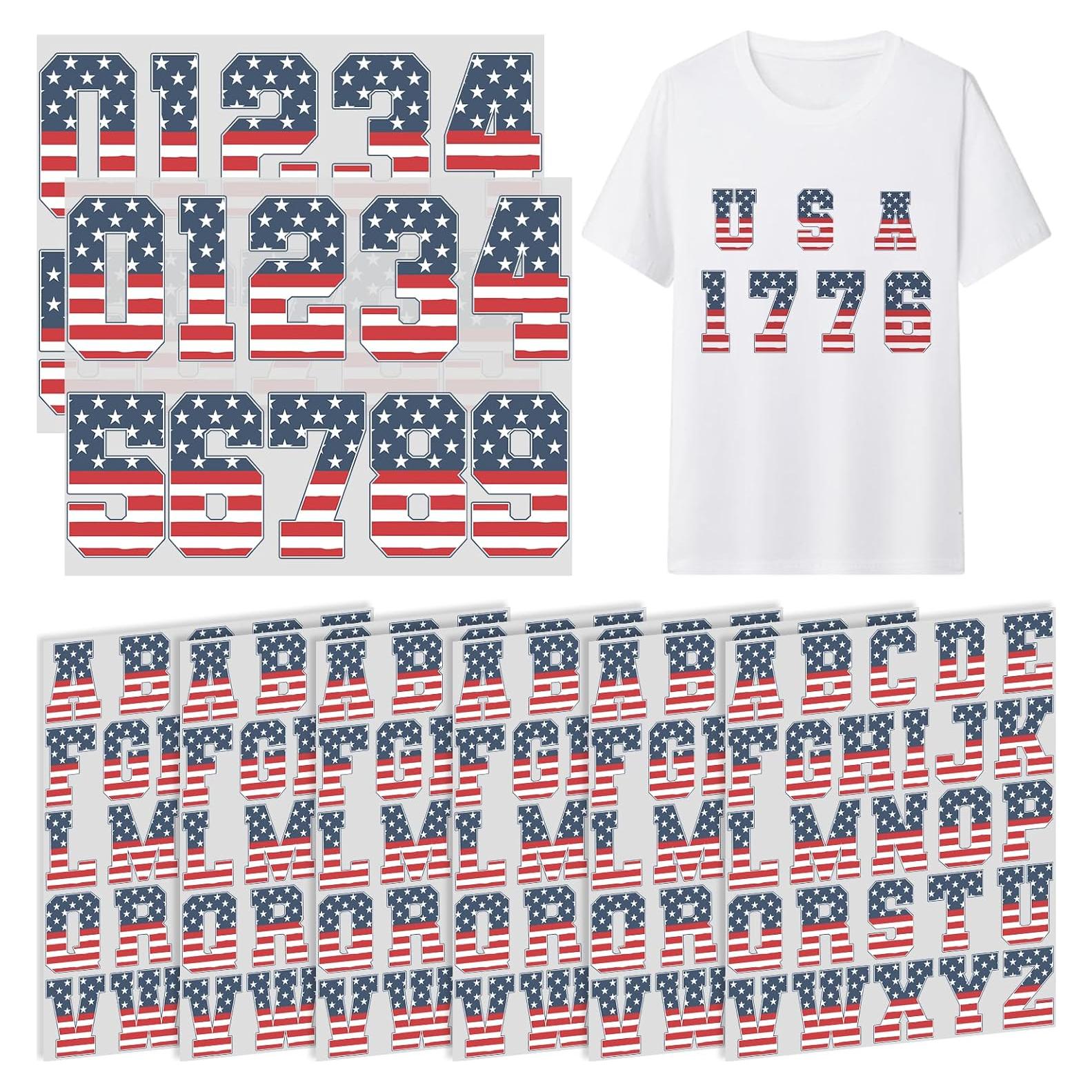 Calcomanías Termoadhesivas Letras y Números Yiduoguoshu 156 Pcs