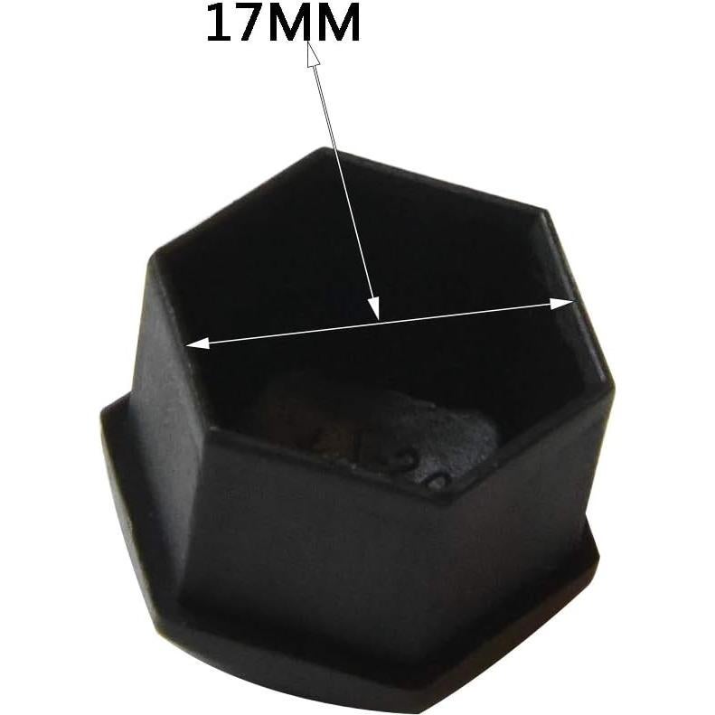 Cubiertas de Tuercas de Rueda 17mm FiveEyes 20 Piezas Negro