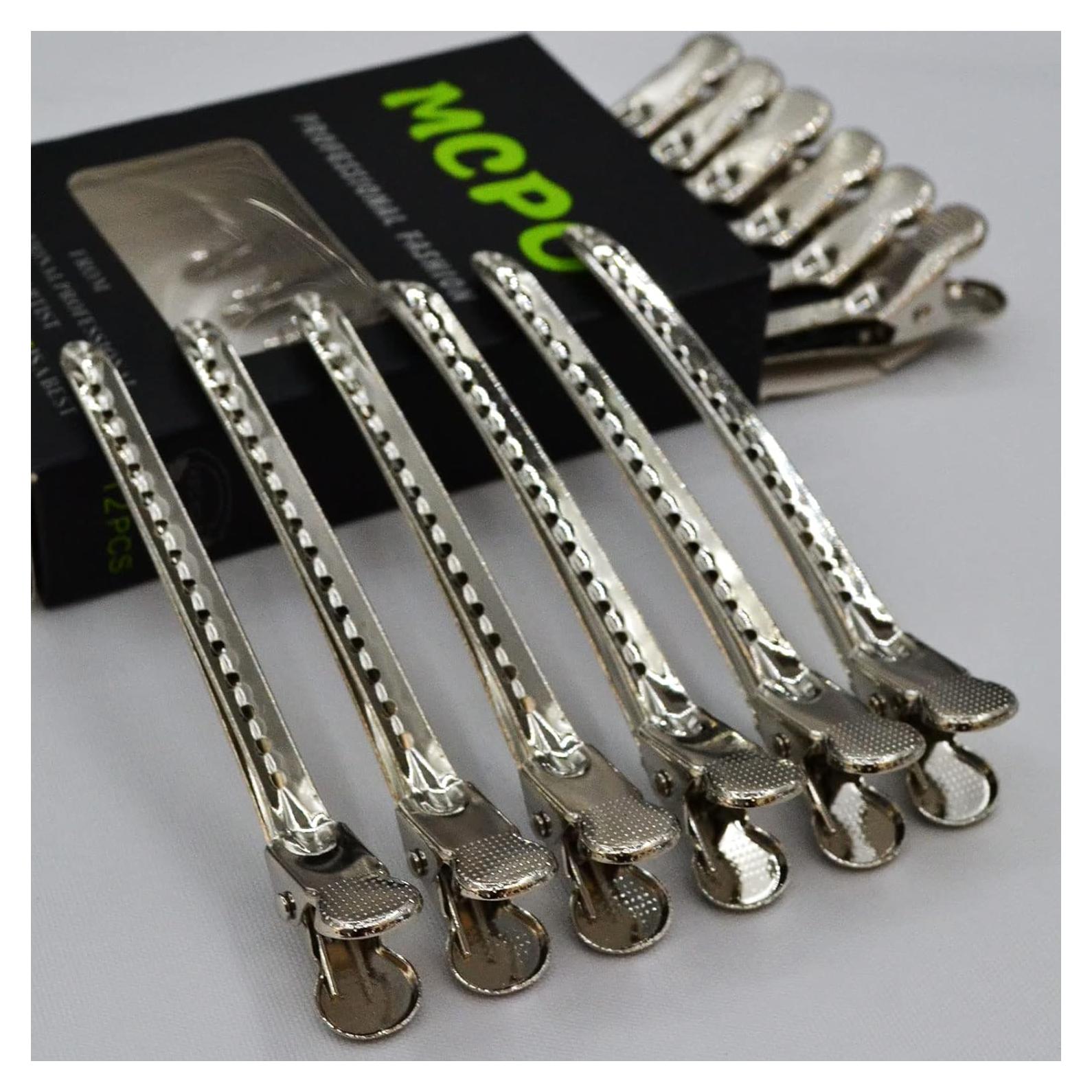 12 Clips de Pelo Metal Duckbill KACYDI 9.5cm Antideslizantes