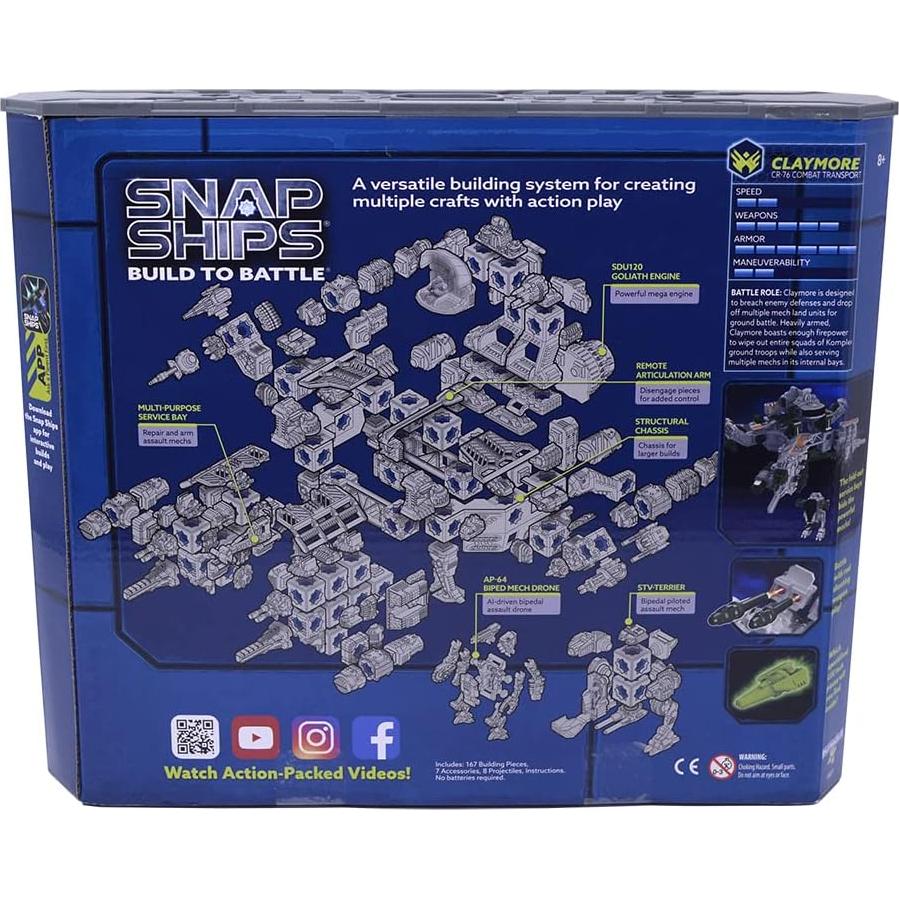 Transporte de Combate Claymore CR-76 Snap Ships - 124 Piezas