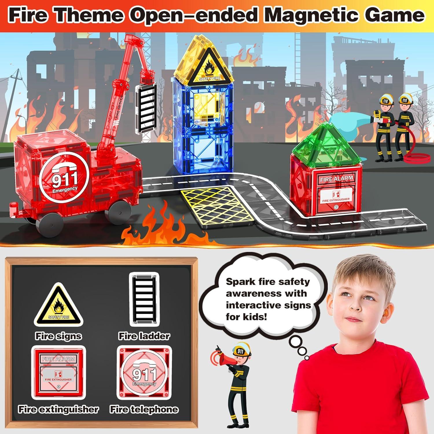 Juego de Piezas Magnéticas Toylogy Grúa Magnética 40PCS