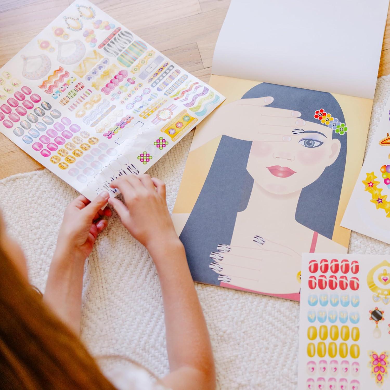 Almohadilla de Calcomanías de Joyería y Uñas Melissa & Doug - 360+ Calcomanías