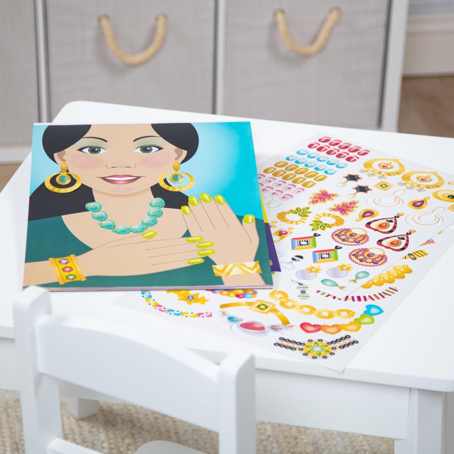 Almohadilla de Calcomanías de Joyería y Uñas Melissa & Doug - 360+ Calcomanías