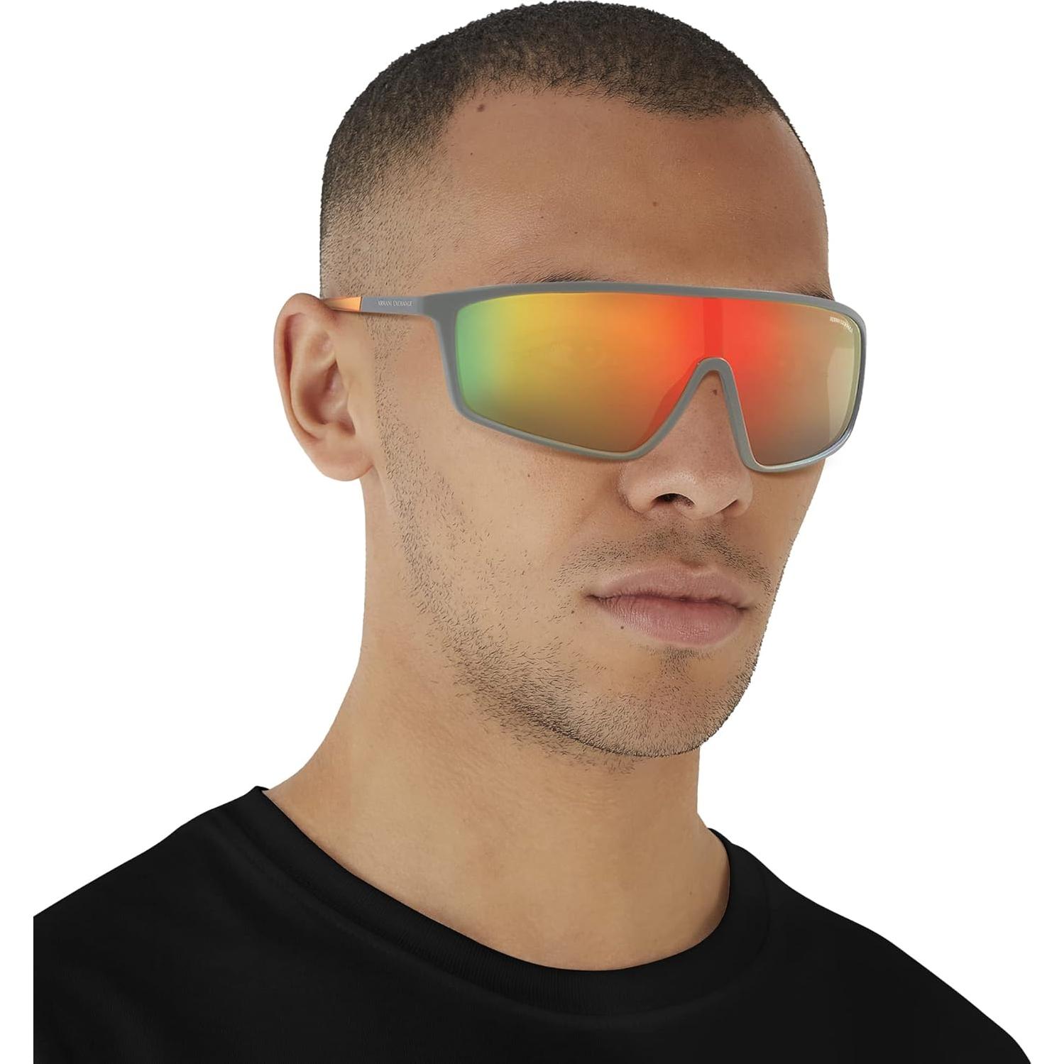 Gafas de sol Armani Exchange hombre marco blanco mate lentes grises