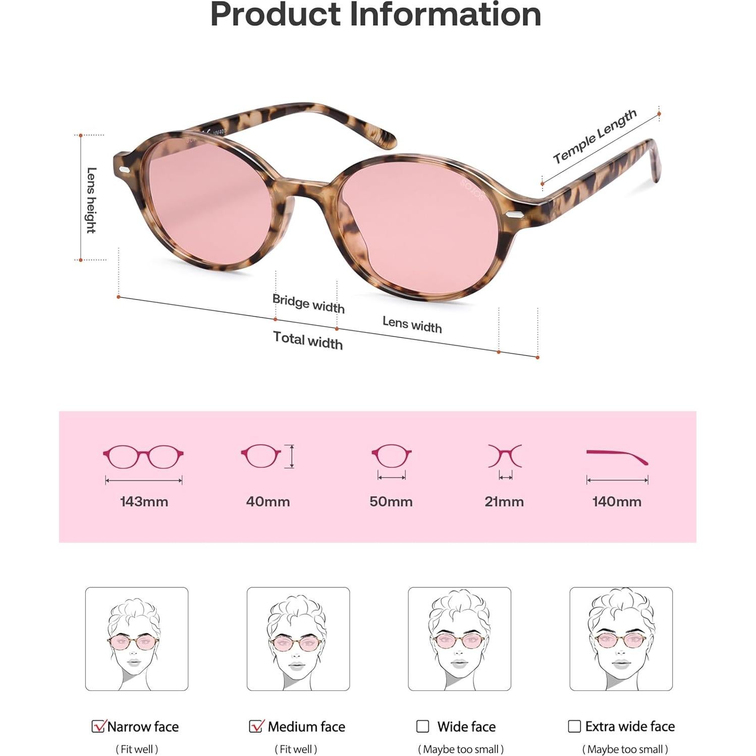Gafas de sol ovaladas polarizadas SOJOS SJ2611 UV400