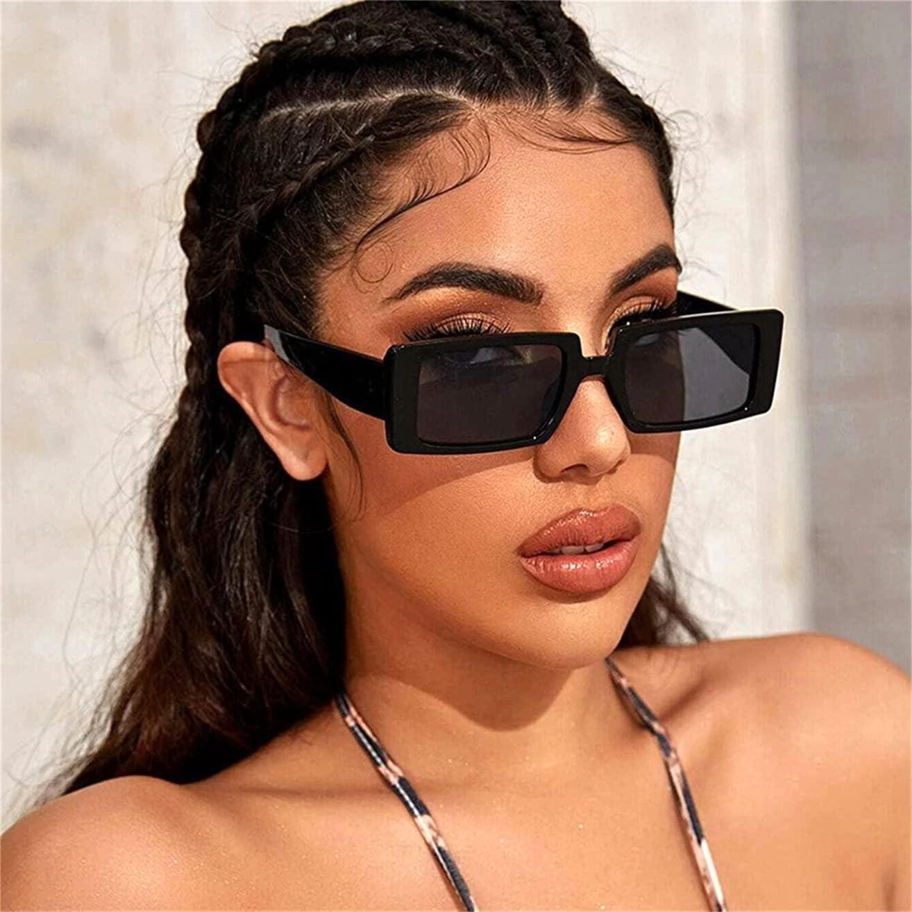 Gafas de sol rectangulares ADE WU UV400 para hombres y mujeres
