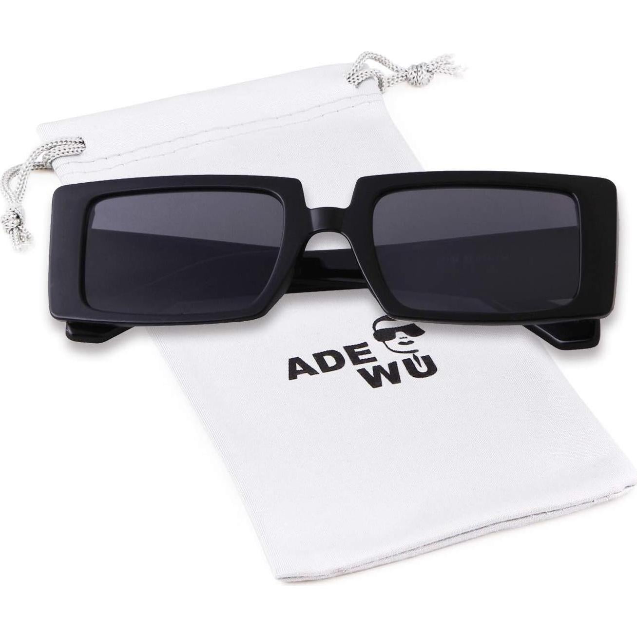 Gafas de sol rectangulares ADE WU UV400 para hombres y mujeres