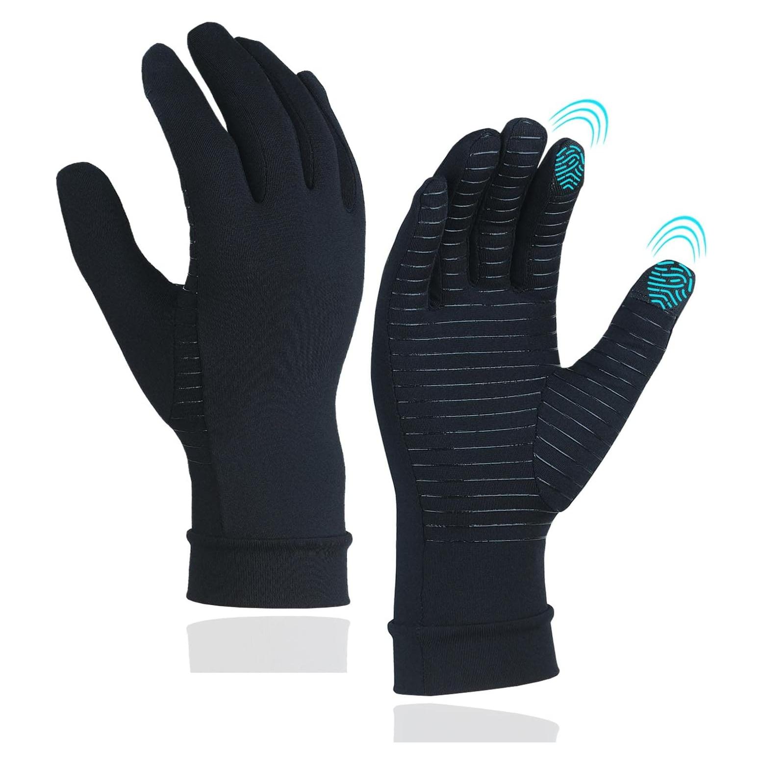 Guantes de Artritis de Cobre Kecartu - Compresión Dedos Completos