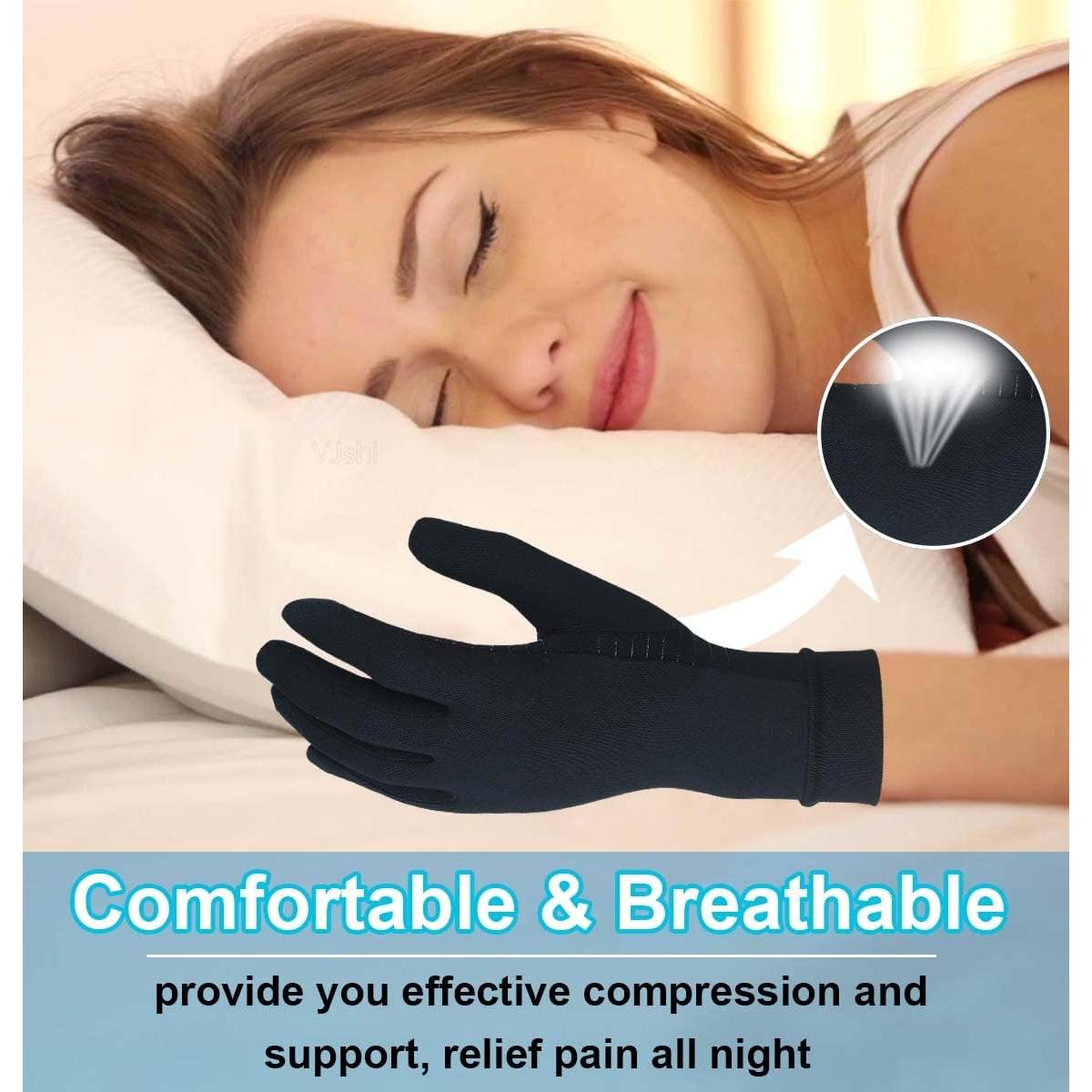 Guantes de Artritis de Cobre Kecartu - Compresión Dedos Completos