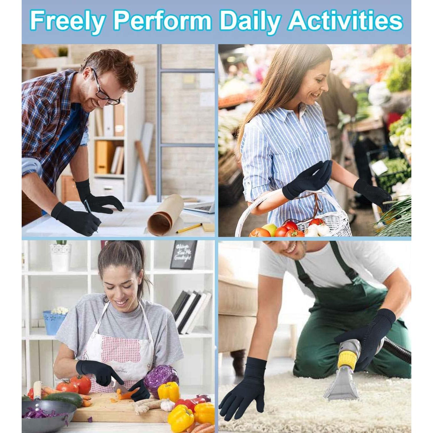 Guantes de Artritis de Cobre Kecartu - Compresión Dedos Completos