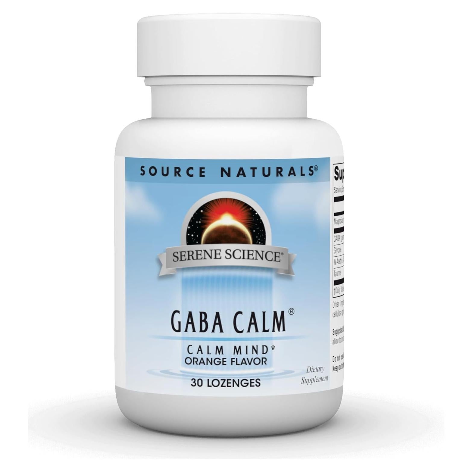 Suplemento GABA Calm Source Naturals 125 mg Naranja 30 Tablet