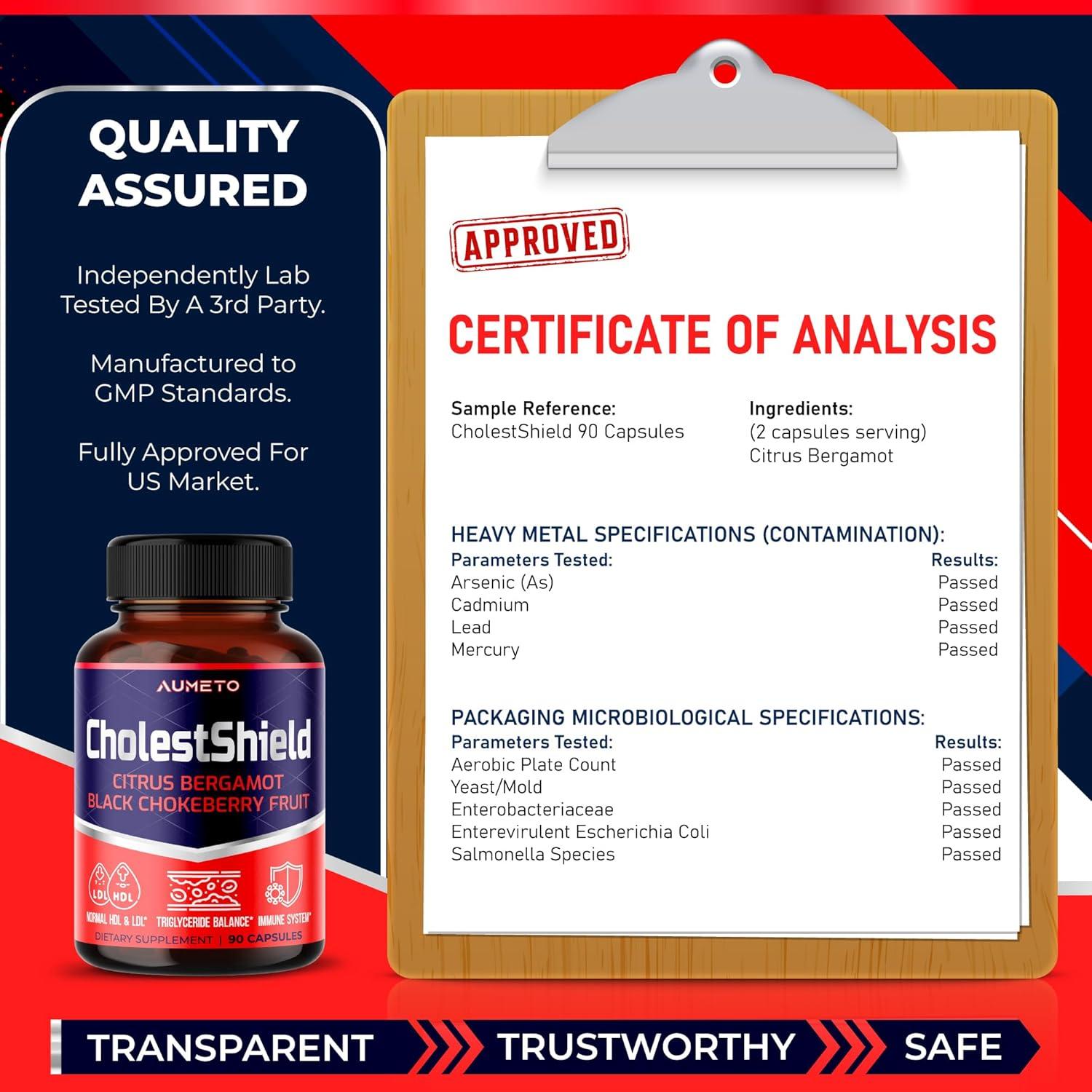 Suplemento Aumeto CholestShield 90 Cápsulas - Salud Colesterol