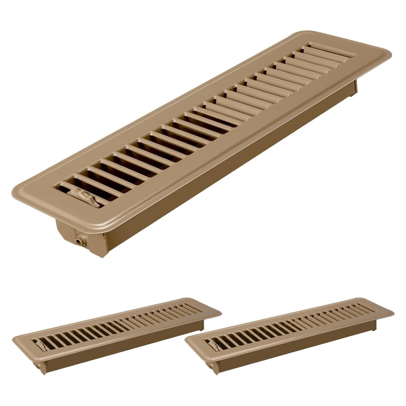 Cubiertas de Ventilación de Piso Metalicas Tandefio 2 Pcs 2x30 cm