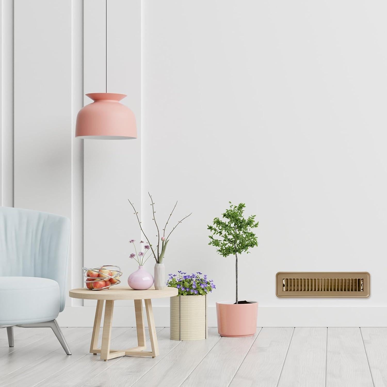 Cubiertas de Ventilación de Piso Metalicas Tandefio 2 Pcs 2x30 cm