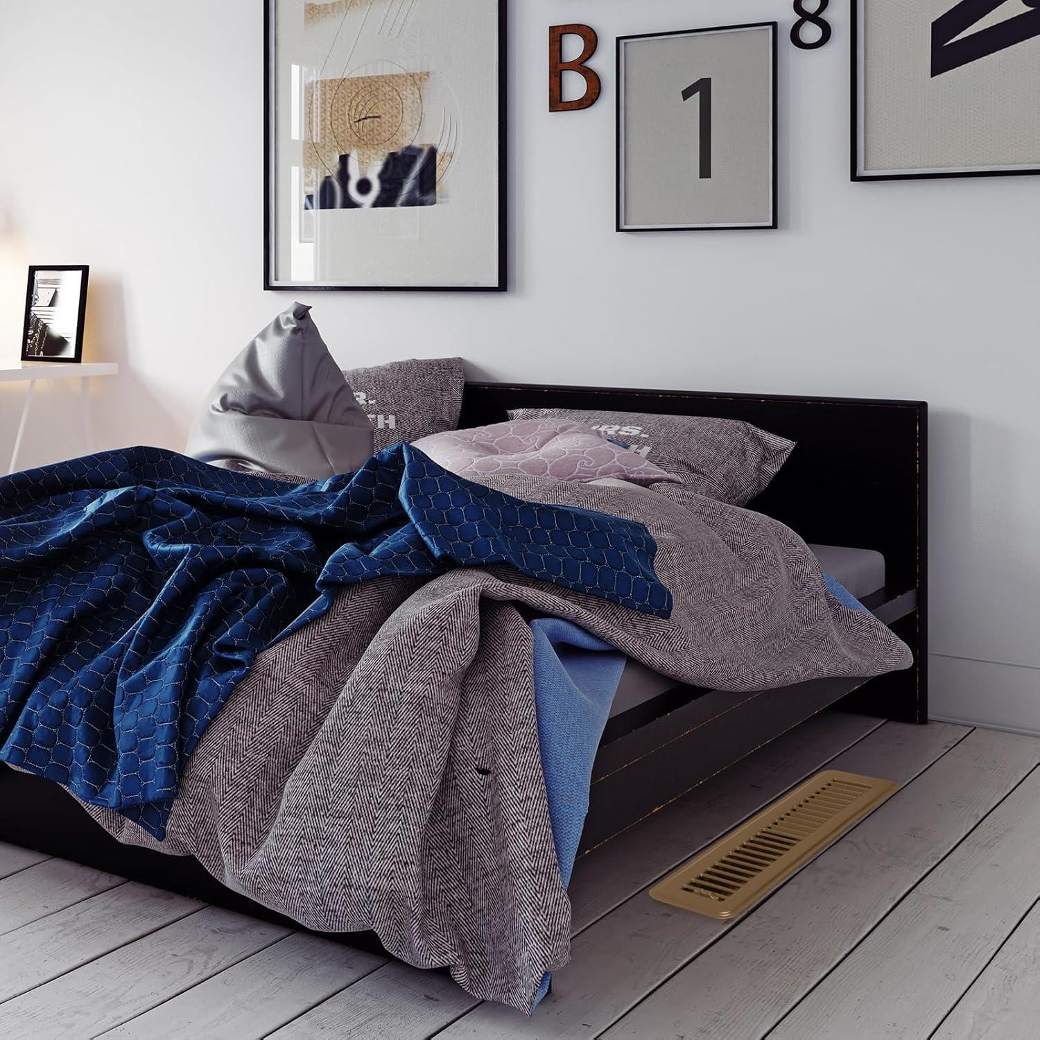 Cubiertas de Ventilación de Piso Metalicas Tandefio 2 Pcs 2x30 cm