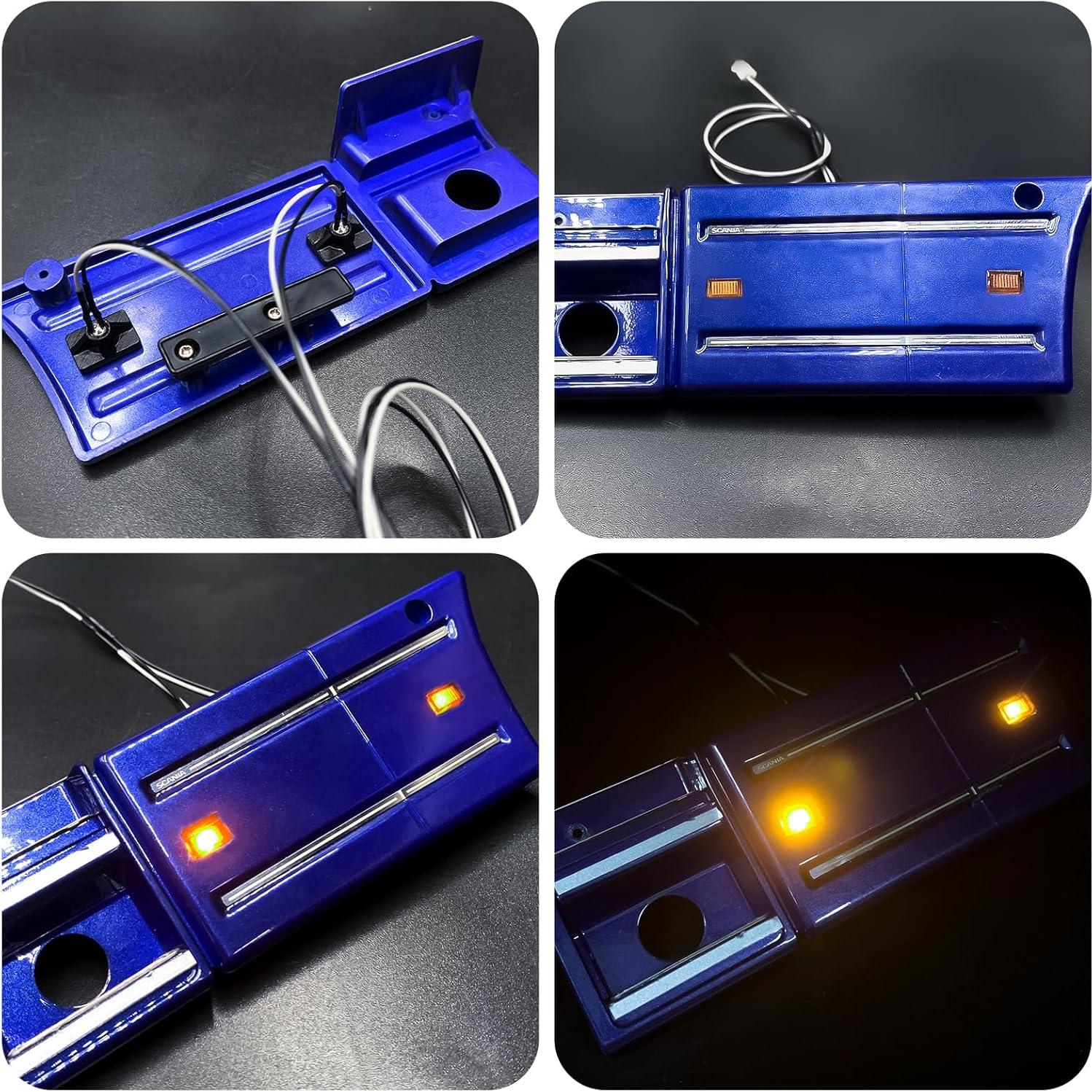 Luces LED Laterales para Camión RC Tamiya R620 R470 Scania