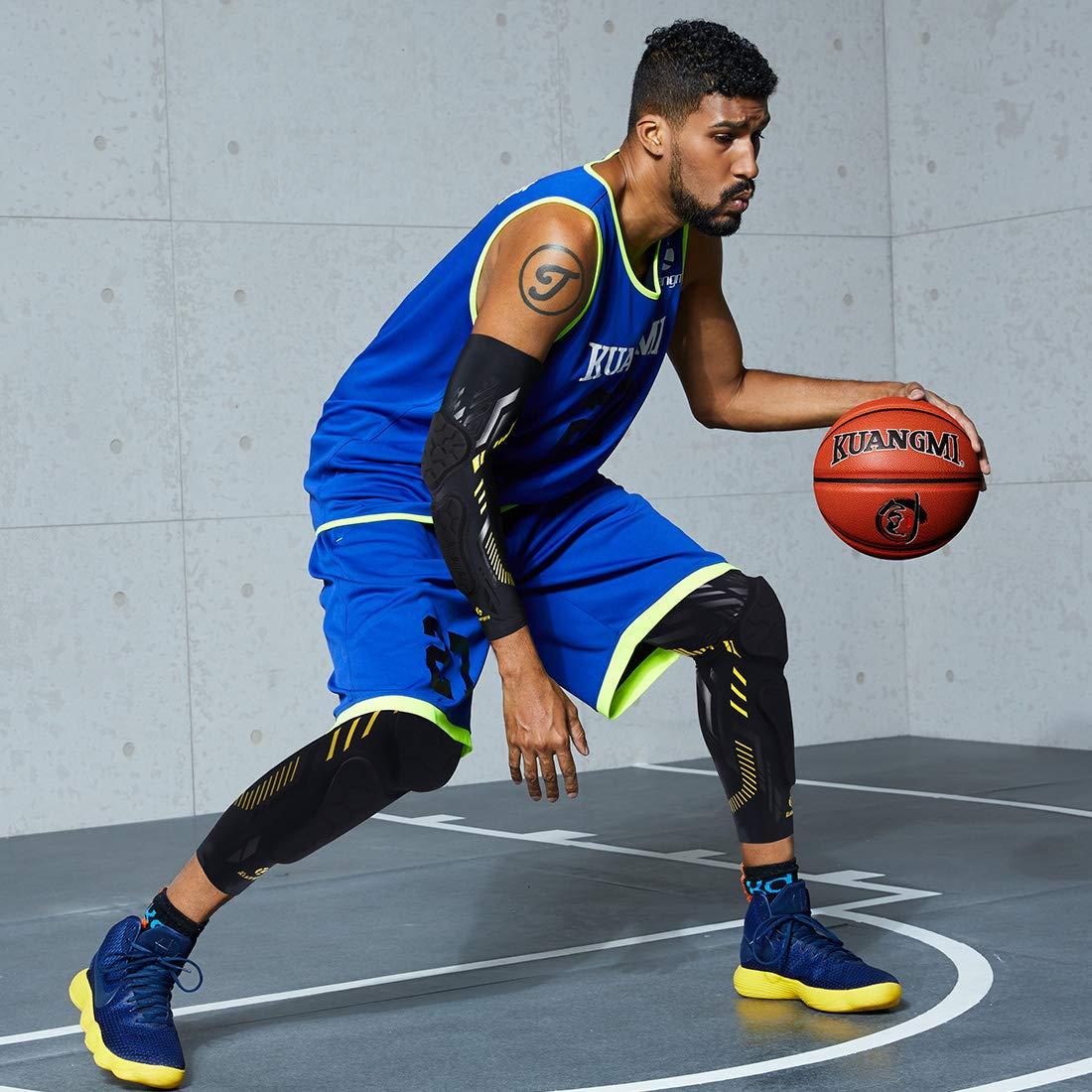 Funda Rodillera y Espinillera Kuangmi Pequeña Negro Amarillo