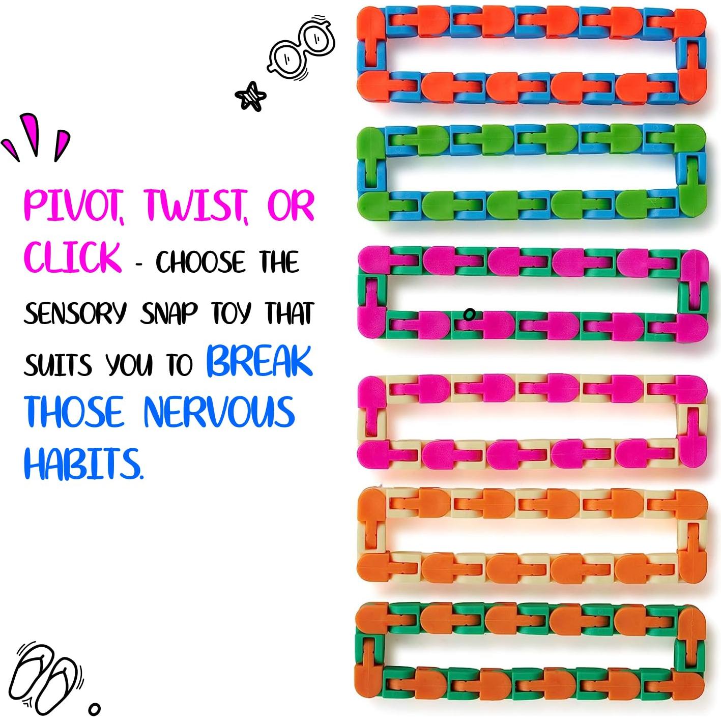 Juguetes Antiestrés Neliblu Wacky Tracks Paquete de 6