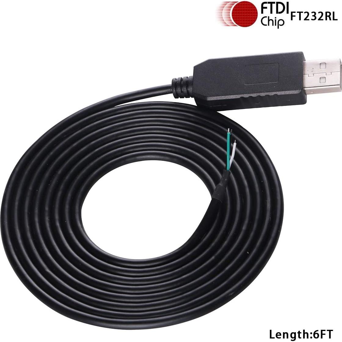Cable USB a TTL 3 Pines Green-utech FT232RL 3.3V