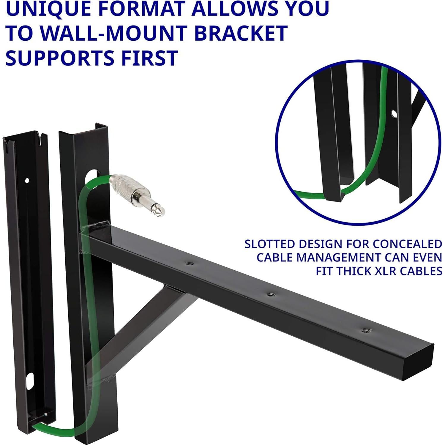 Soporte de Altavoz de Montaje en Pared LyxPro WSB15B - Juego de 2, 40.82 kg