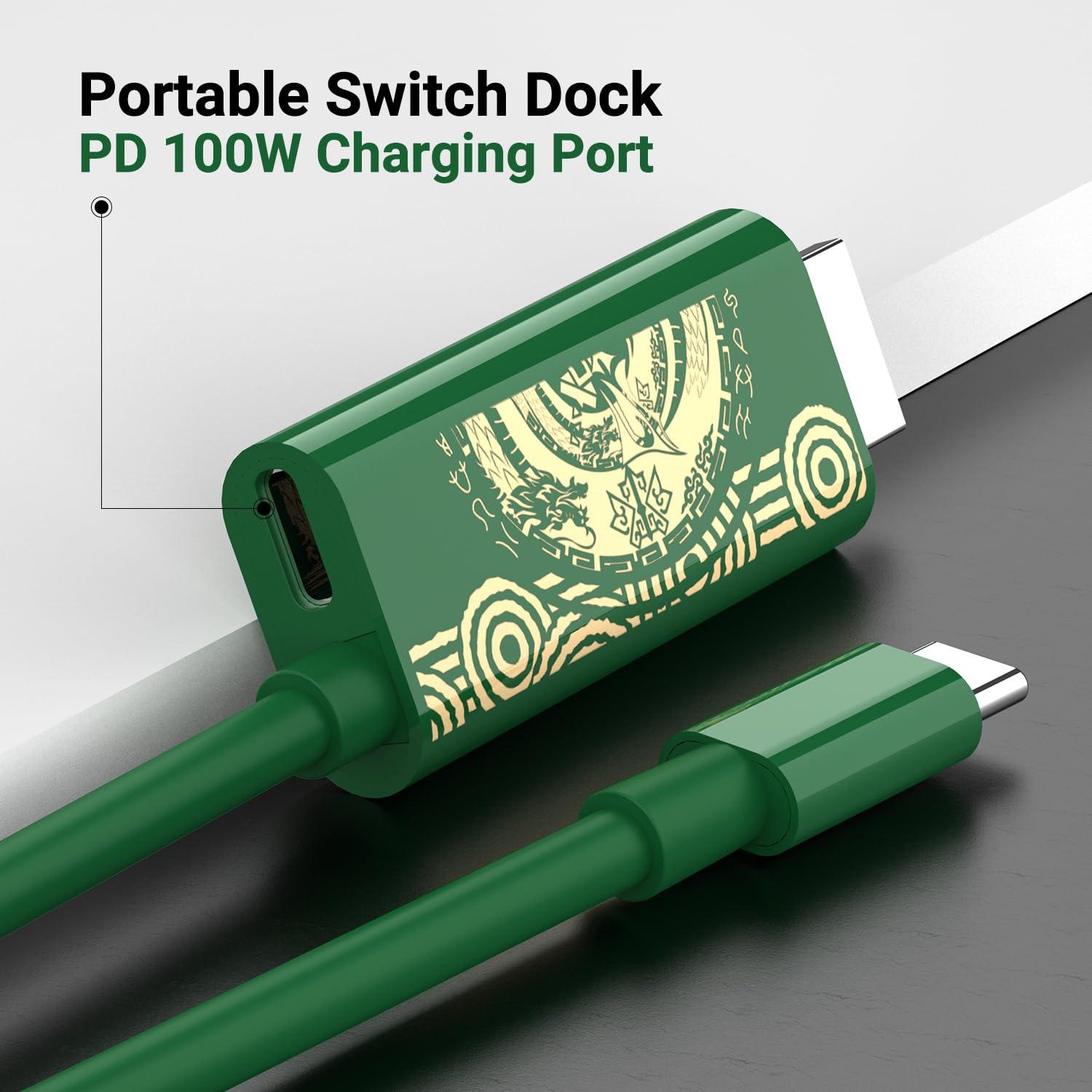 Dock Mini Portable Boreguse para Nintendo Switch 4K HDMI 1.8M