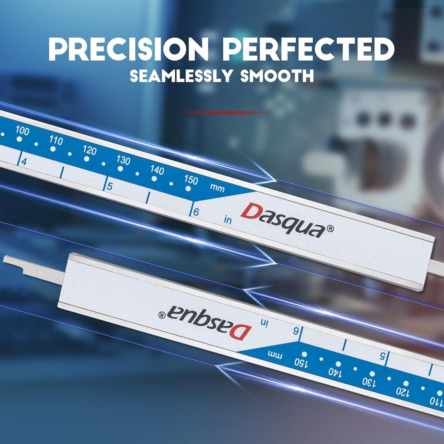 Calibrador Digital Dasqua 150mm, Acero Inoxidable, Pantalla LCD