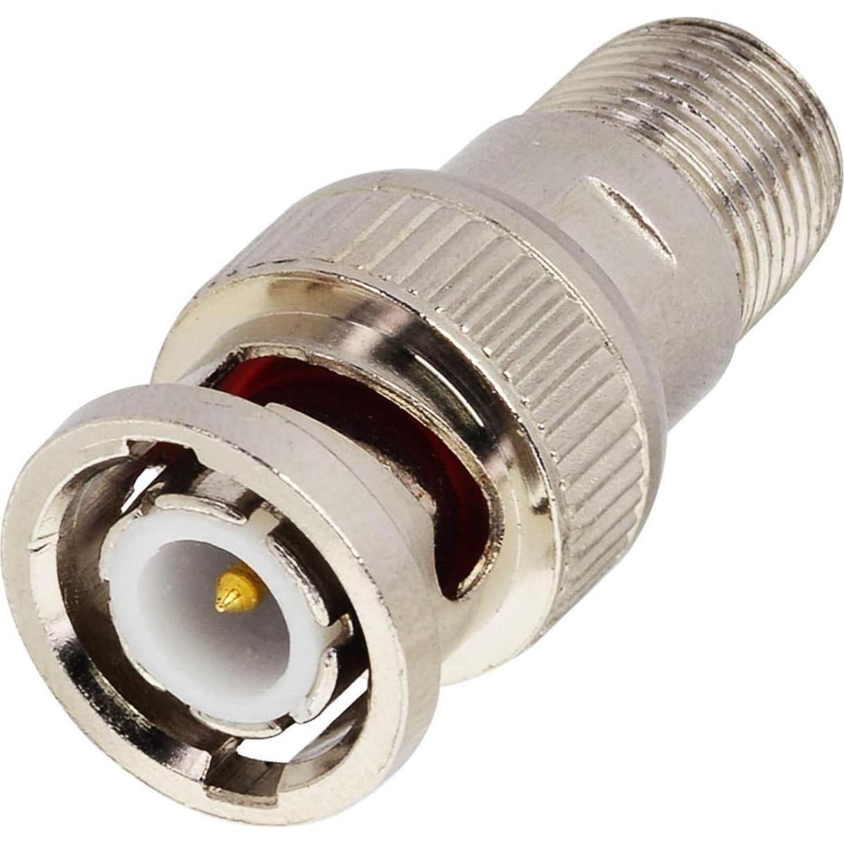 Adaptador Coaxial BNC Macho a Hembra F Boobrie - 2 Piezas