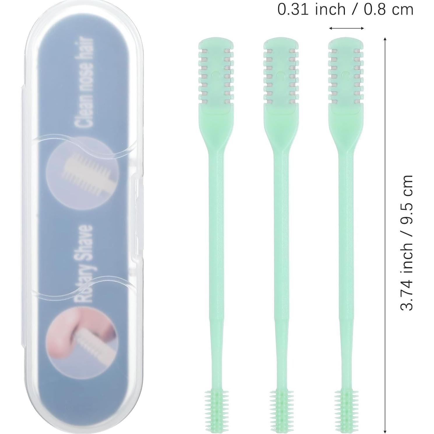 Cortador de Vello Nasal Bremorou 2-en-1 Manual Verde