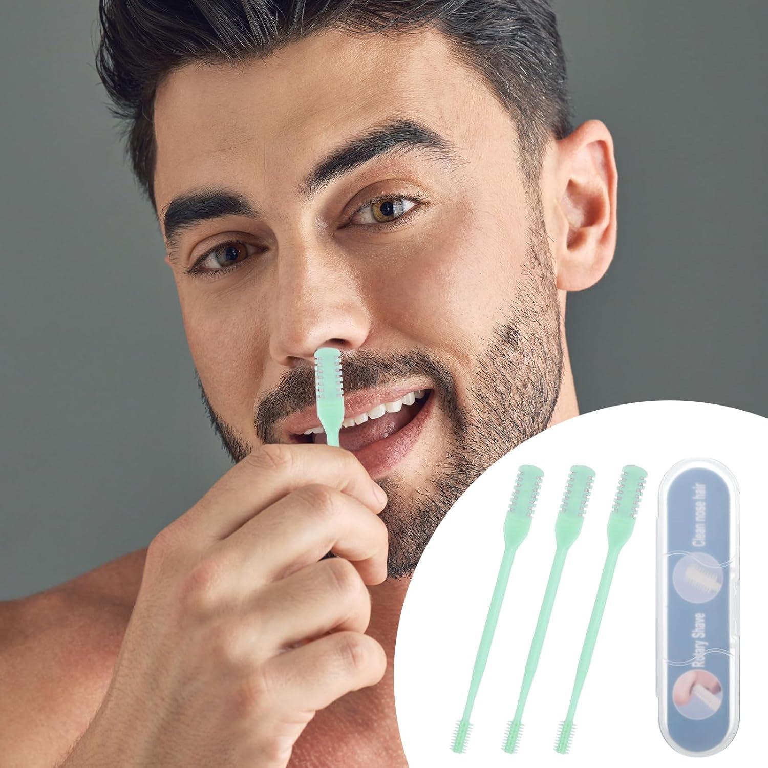 Cortador de Vello Nasal Bremorou 2-en-1 Manual Verde