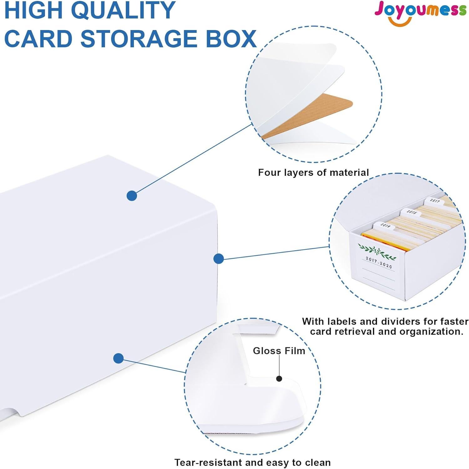 Caja de Almacenamiento de Cartas Joyoumess - Paquete de 3, 30.48 cm