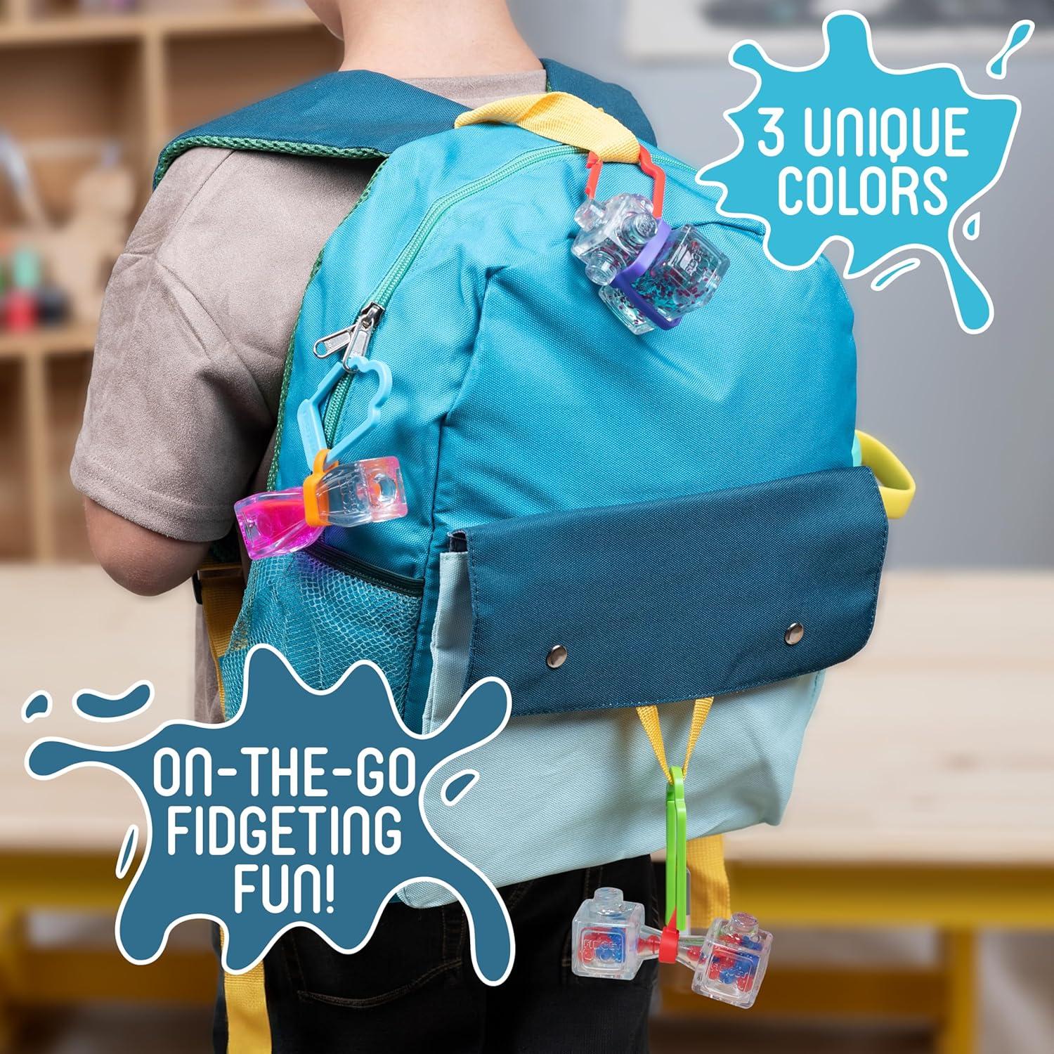 Fidget Blox Goliath 3 Pack con Clip para Mochila 5+