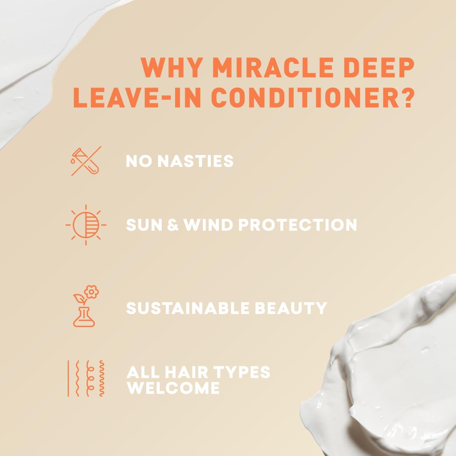 Just Nutritive Leave in Conditioner/Multitasking Leave In for All Hair Types/Pure ingredients fight frizz, split ends and creates radiant healthy shine
