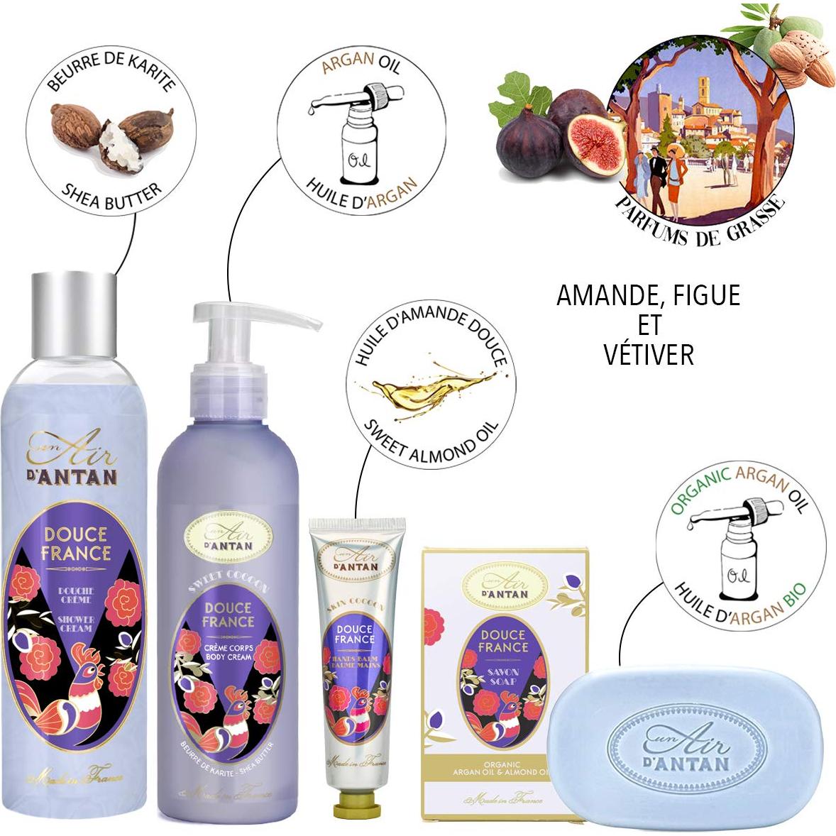 Set de Regalo de Spa Un Air d'Antan 4 Piezas Almendra Higo