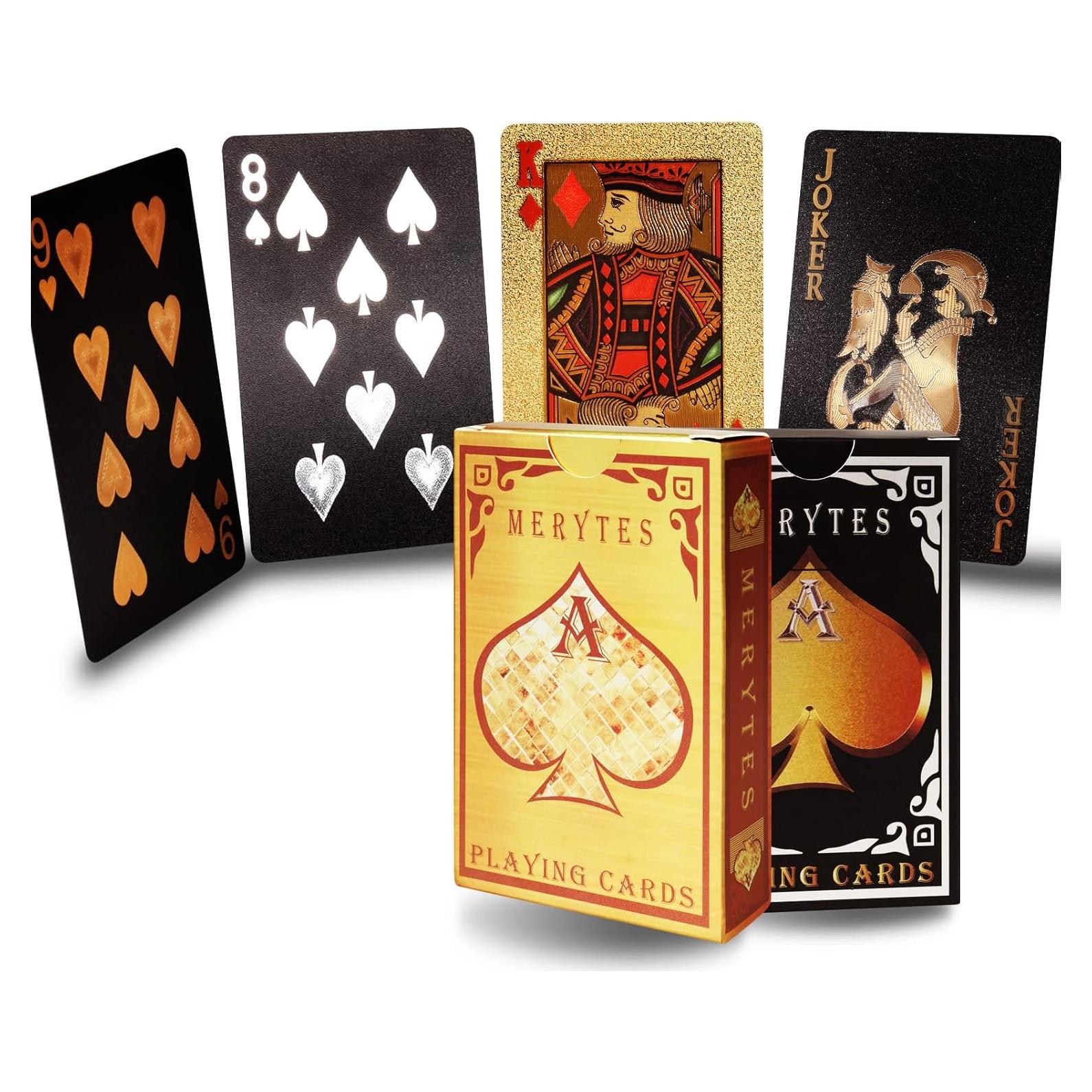 2 Barajas de Cartas de Póker Impermeables Merytes PVC Flexible