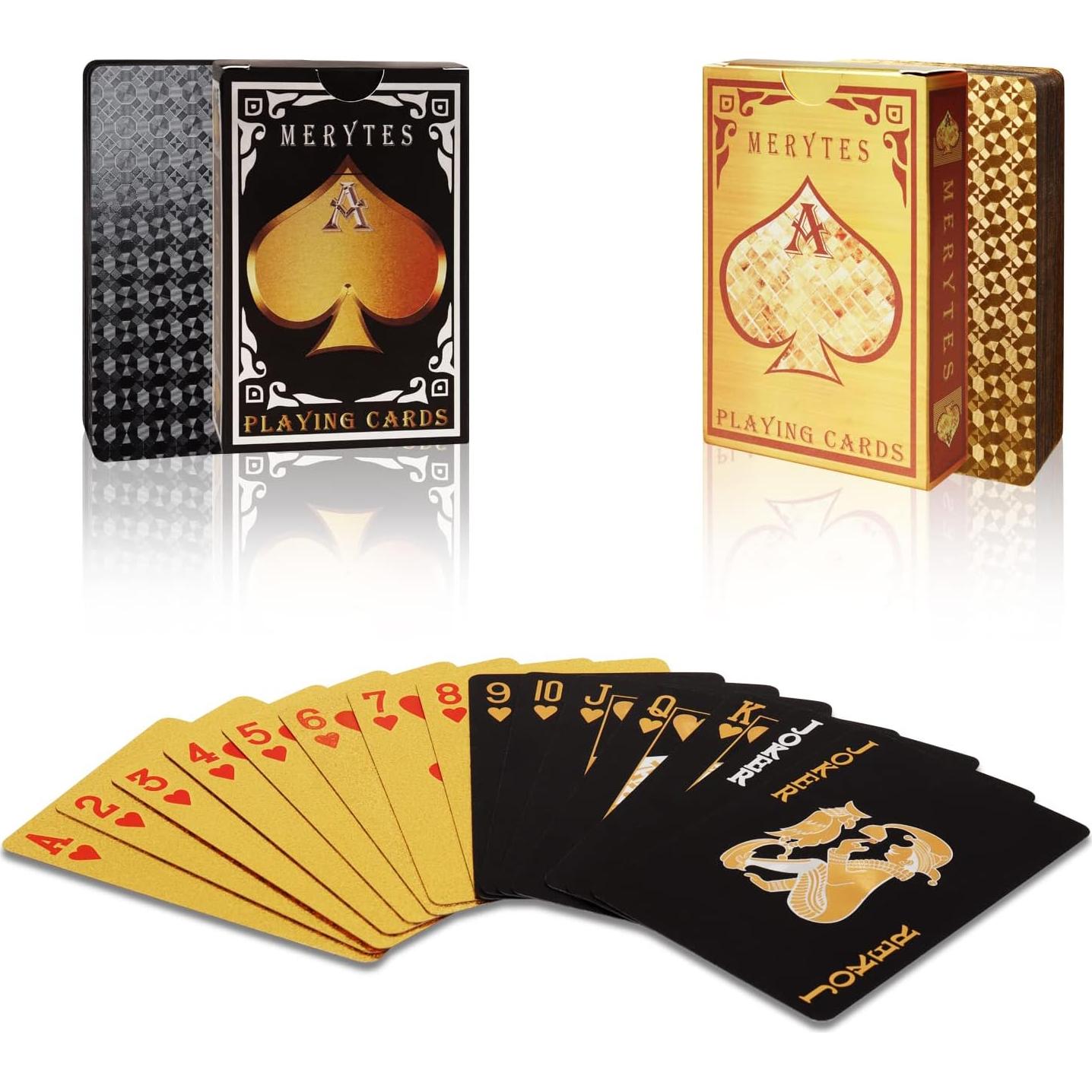 2 Barajas de Cartas de Póker Impermeables Merytes PVC Flexible